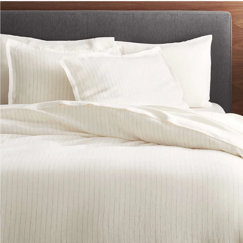 Crate & Barrel euro sham. Pure linen, warm white